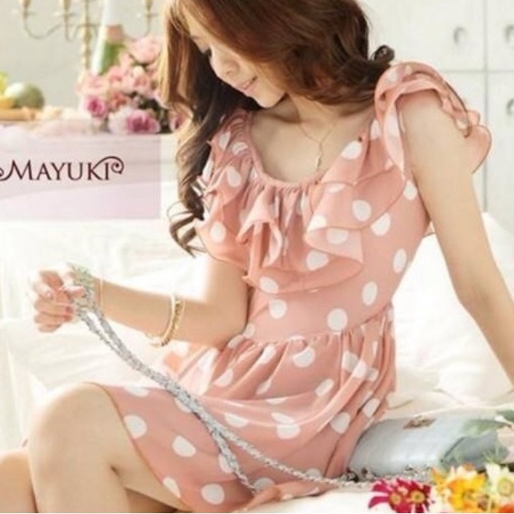 Pink Kawaii Polk A Dot Dress